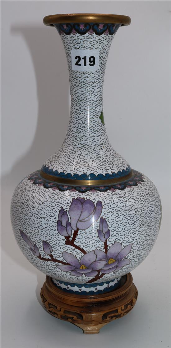 Modern cloisonne vase